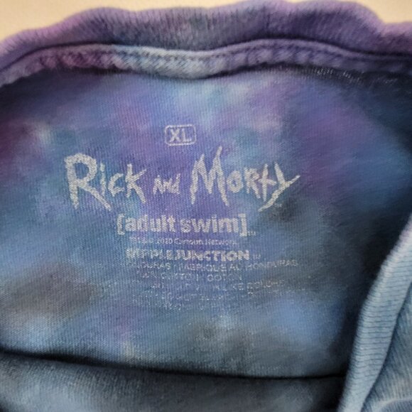 Rick & Morty  Adult Swim Ripple Jct T Shirt Men's XL Blue Tie Dye Constellation - Picture 3 of 8